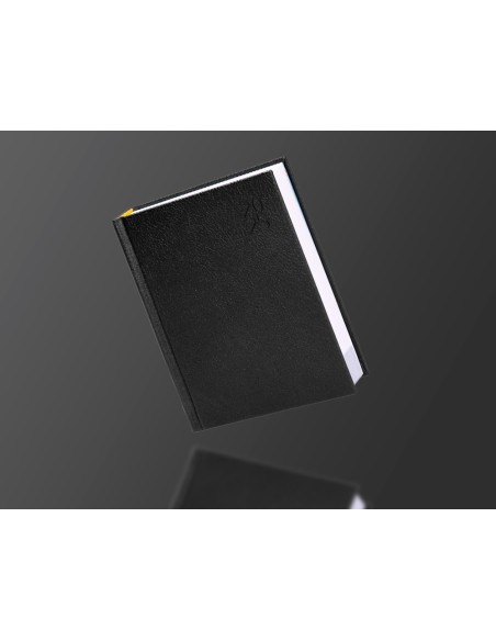 Agenda encuadernada liderpapel corfu a4 2025 dia pagina negro papel 60 gr