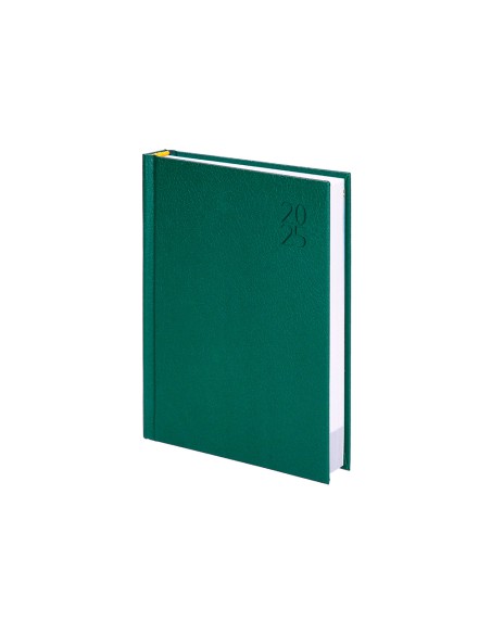 Agenda encuadernada liderpapel corfu a6 2025 dia pagina color verde papel 60 gr
