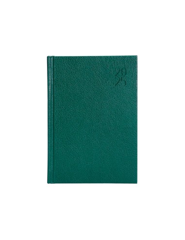 Agenda encuadernada liderpapel corfu a6 2025 dia pagina color verde papel 60 gr