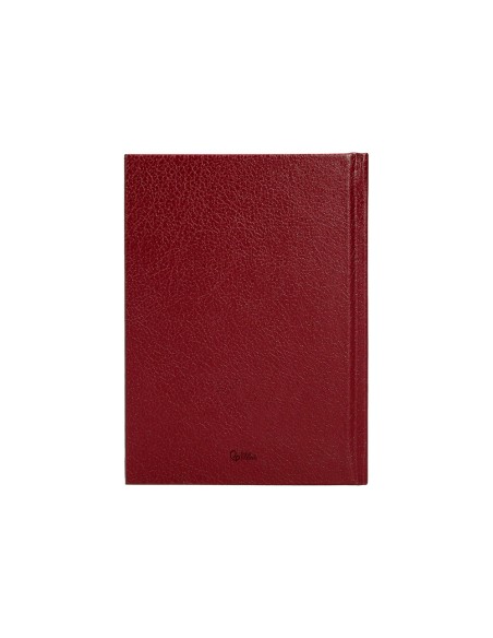 Agenda encuadernada liderpapel corfu a6 2025 dia pagina color rojo papel 60 gr