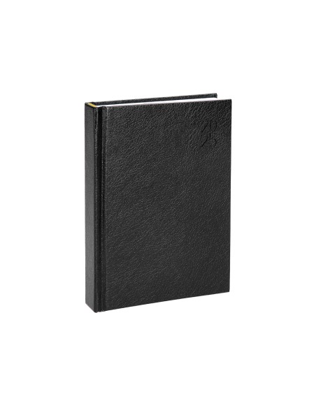 Agenda encuadernada liderpapel corfu a6 2025 dia pagina negro papel 60 gr