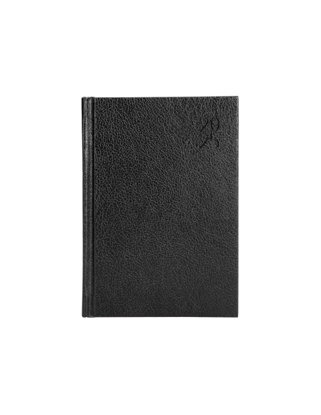 Agenda encuadernada liderpapel corfu a5 2025 dia pagina negro papel 60 gr