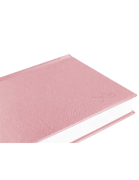 Agenda encuadernada liderpapel corfu a5 2025 dia pagina color rosa nude papel 60 gr
