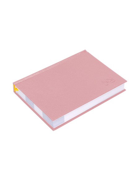 Agenda encuadernada liderpapel corfu a5 2025 dia pagina color rosa nude papel 60 gr