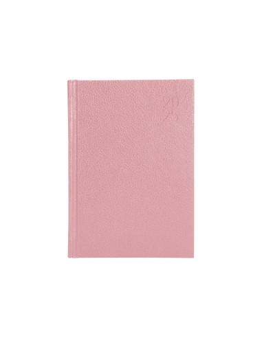 Agenda encuadernada liderpapel corfu a5 2025 dia pagina color rosa nude papel 60 gr