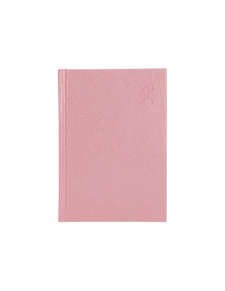 Agenda encuadernada liderpapel corfu a5 2025 dia pagina color rosa nude papel 60 gr