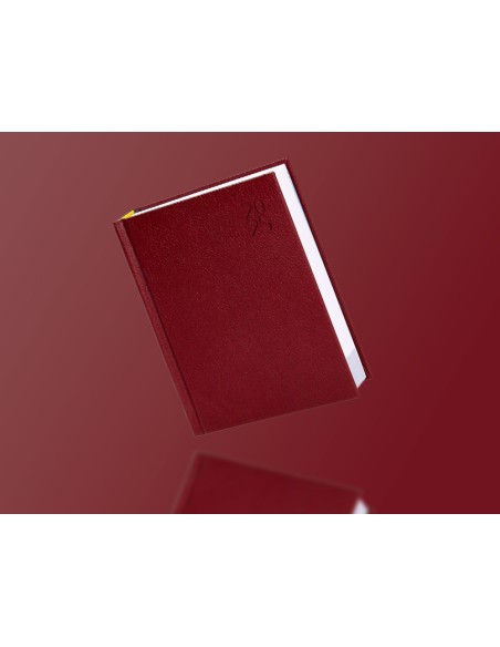 Agenda encuadernada liderpapel corfu a5 2025 dia pagina color rojo papel 60 gr