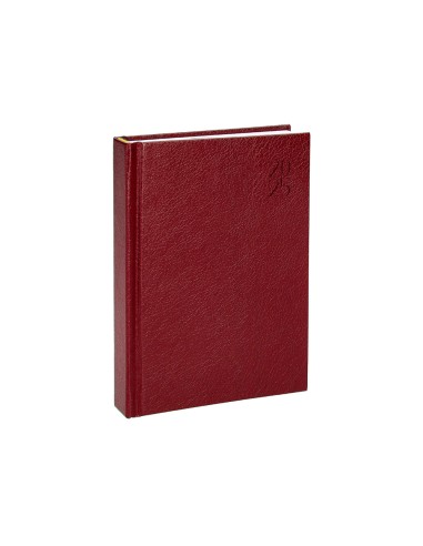 Agenda encuadernada liderpapel corfu a5 2025 dia pagina color rojo papel 60 gr