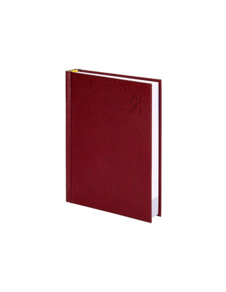 Agenda encuadernada liderpapel corfu a5 2025 dia pagina color rojo papel 60 gr