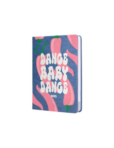 Agenda encuadernada liderpapel kinaros a6 2025 dia pagina color azul papel 70 gr