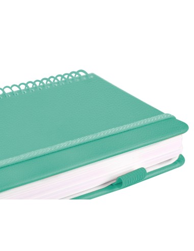 Agenda encuadernada liderpapel neon a5 2025 dia pagina color verde papel 70 gr