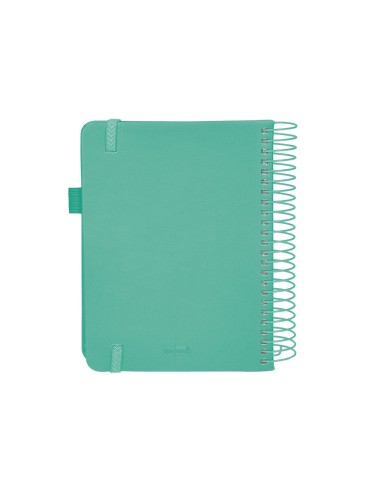 Agenda encuadernada liderpapel neon a5 2025 dia pagina color verde papel 70 gr
