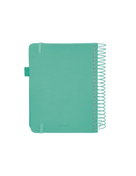 Agenda encuadernada liderpapel neon a5 2025 dia pagina color verde papel 70 gr
