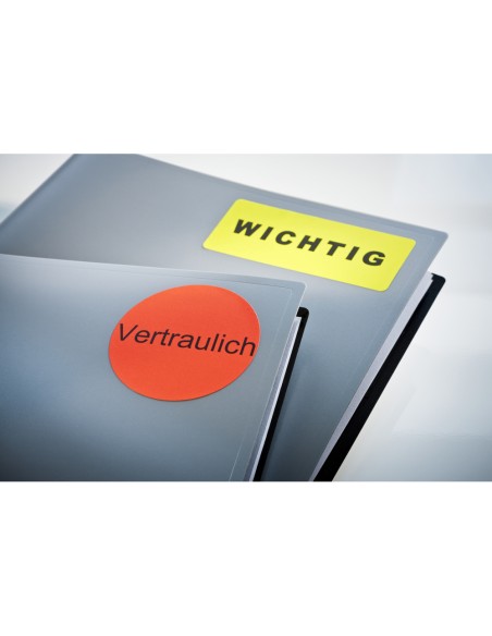 Etiqueta adhesiva tico naranja fluorescentes permanente fsclaser inkjet fotocopia 200x142mm caja de 140 unidades