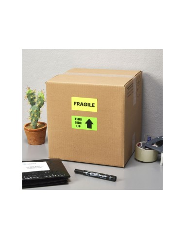 Etiqueta adhesiva tico naranja fluorescentes permanente fsclaser inkjet fotocopia 991x34mm caja de 1120 unidades