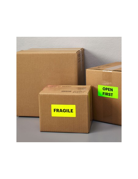 Etiqueta adhesiva tico rojo fl uorescentes permanente fsc laser inkjet fotocopia 475x255 mmcaja de 3080 unidades