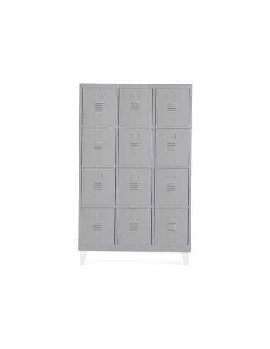 Taquilla metalica rocada 400 3 modulos x 4 puertas gris 1210x500x1800 mm