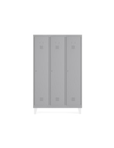 Taquilla metalica rocada 400 3 modulos x 1 puerta gris 1210x500x1800 mm