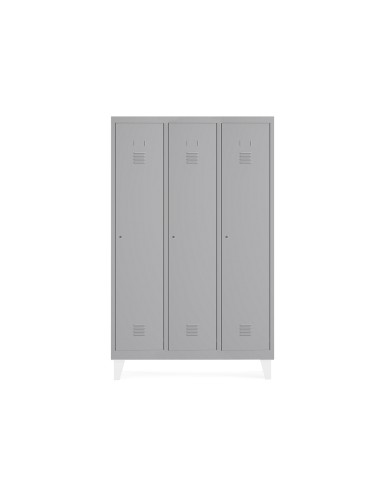 Taquilla metalica rocada 400 3 modulos x 1 puerta gris 1210x500x1800 mm