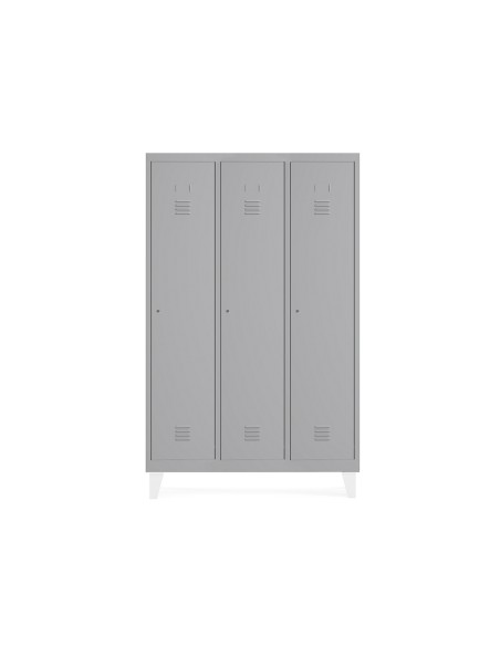Taquilla metalica rocada 400 3 modulos x 1 puerta gris 1210x500x1800 mm Taquilla metalica rocada 400 3 modulos x 1 puerta gris 1210x500x1800 mm
