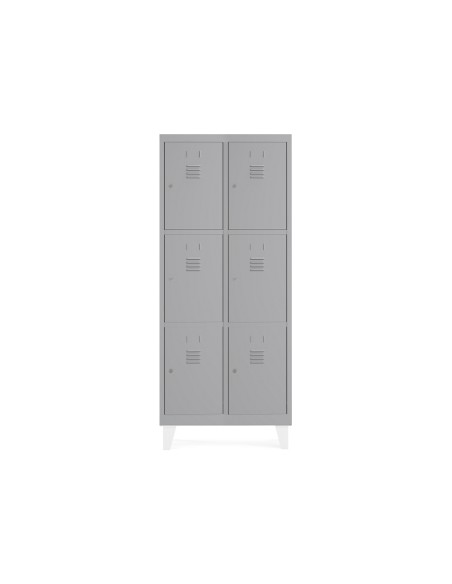Taquilla metalica rocada 400 2 modulos x 3 puertas gris 820x500x1800 mm Taquilla metalica rocada 400 2 modulos x 3 puertas gris 820x500x1800 mm