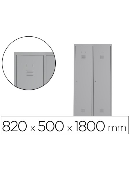 Taquilla metalica rocada 400 2 modulos x 1 puerta gris 820x500x1800 mm Taquilla metalica rocada 400 2 modulos x 1 puerta gris 820x500x1800 mm