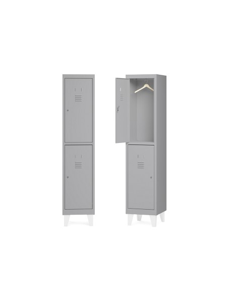 Taquilla metalica rocada 400 1 modulo x 2 puertas gris 430x500x1800 mm Taquilla metalica rocada 400 1 modulo x 2 puertas gris 430x500x1800 mm
