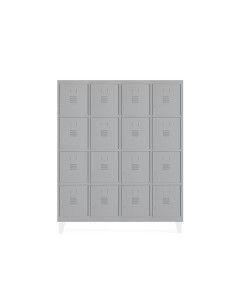Taquilla metalica rocada 300 4 modulos x 4 puertas gris 1210x500x1800 mm