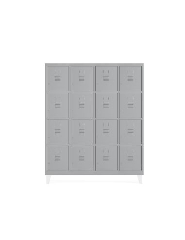 Taquilla metalica rocada 300 4 modulos x 4 puertas gris 1210x500x1800 mm