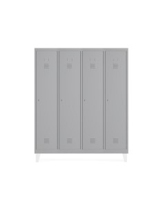 Taquilla metalica rocada 300 4 modulos x 1 puerta gris 1210x500x1800 mm