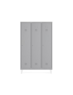 Taquilla metalica rocada 300 3 modulos x 3 puerta gris 910x500x1800 mm
