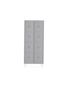 Taquilla metalica rocada 300 2 modulos x 4 puertas gris 620x500x1800 mm