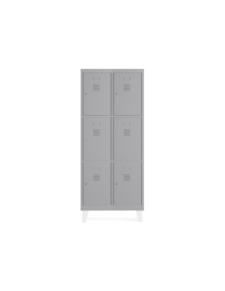 Taquilla metalica rocada 300 2 modulos x 3 puertas gris 620x500x1800 mm Taquilla metalica rocada 300 2 modulos x 3 puertas gris 620x500x1800 mm