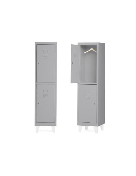 Taquilla metalica rocada 300 1 modulo 2 puertas gris 330x500x1800 mm Taquilla metalica rocada 300 1 modulo 2 puertas gris 330x500x1800 mm