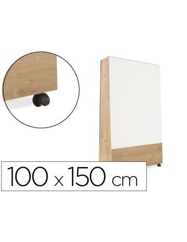 Pizarra blanca rocada skinwhiteboard pro serie naturas con tripode doble cara melamina 100x150 cm