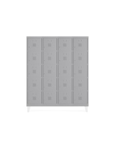 Taquilla metalica rocada 300 4 modulos x 5 puertas gris 1210x500x1800 mm