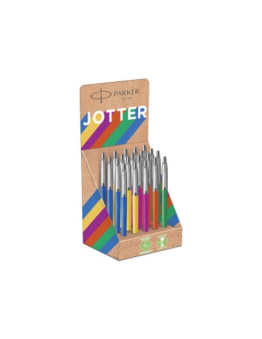 Boligrafo parker jotter originals recycled anos 90 expositor 20 unidades con 5 colores surtidos