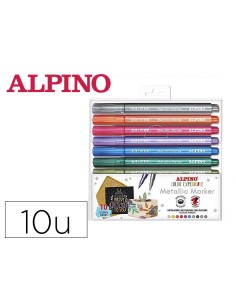 Rotulador alpino metallic marker color experience estuche de 10 unidades colores surtidos