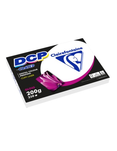 Papel fotocopiadora color dcp coated glossy din a4 200 gramos paquete 250 hojas