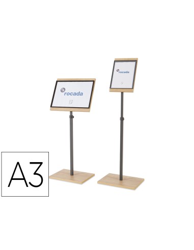 Expositor rocada de suelo serie natural magnetico rotativo 360 altura ajustable din a3