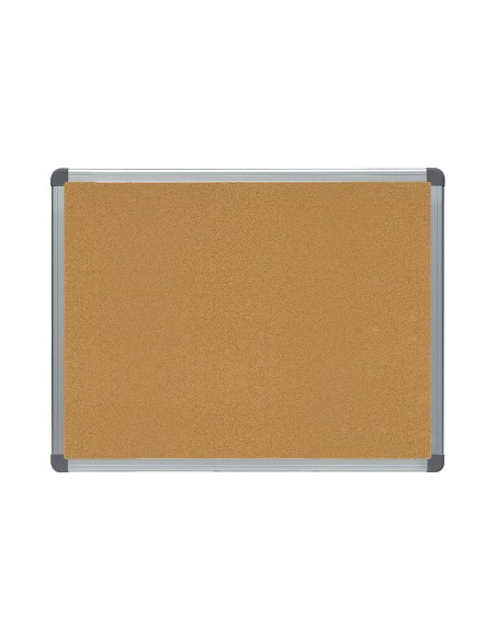 Pizarra corcho rocada marco aluminio con cantoneras 45x60 cm