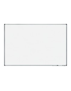 Pizarra blanca rocada lacada magnetica marco aluminio con cantoneras 100x150 cm