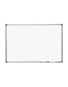 Pizarra blanca rocada lacada magnetica marco aluminio con cantoneras 60x90 cm