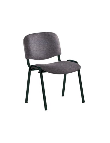 Silla rocada confidente estructura metalica asiento tela ignifuga gris 570x410x810 mm