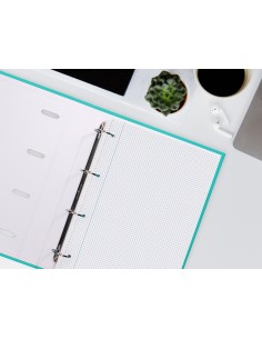 Recambio liderpapel a4 20050 hojas 90g m2 cuadro 4 mm con margen 4 taladros