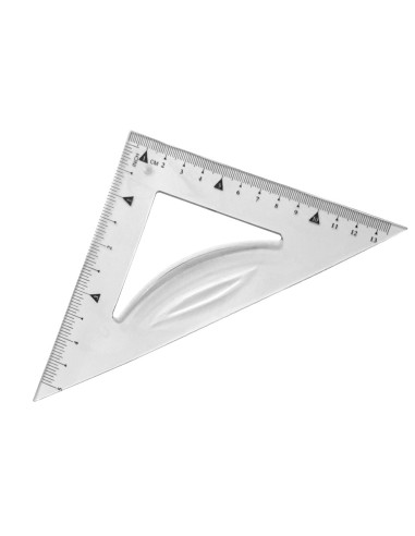 Juego escuadra 21 cm cartabon 21 cm regla 30 cm y semicirculo plastico flexible en petaca liderpapel