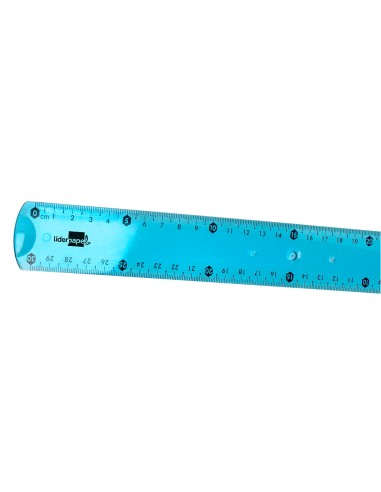 Regla liderpapel plastico flexible 30 cm colores surtidos