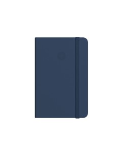 Cuaderno con gomilla antartik notes tapa blanda a6 cuadricula azul marino 100 hojas 80 gr fsc