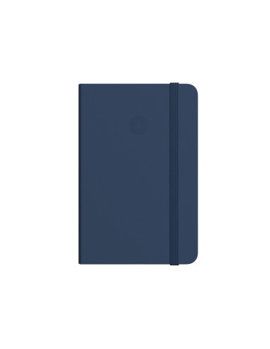 Cuaderno con gomilla antartik notes tapa blanda a6 rayas azul marino 100 hojas 80 gr fsc