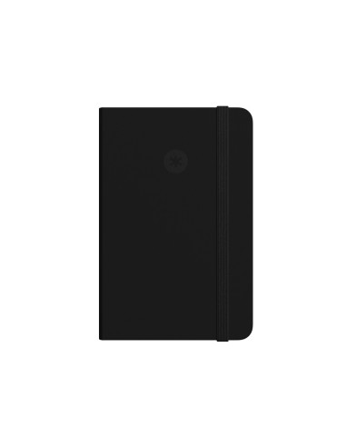 Cuaderno con gomilla antartik notes tapa blanda a6 cuadricula negro 100 hojas 80 gr fsc